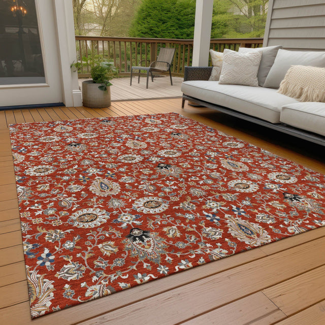 Addison Chantille ACN2192 Global Machine Made Traditional Red Rug