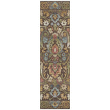Addison Chantille ACN2193 Floral Machine Made Transitional Chocolate Rug