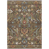 Addison Chantille ACN2193 Floral Machine Made Transitional Chocolate Rug