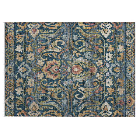 Addison Chantille ACN2193 Floral Machine Made Transitional Navy Rug