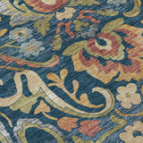 Addison Chantille ACN2193 Floral Machine Made Transitional Navy Rug