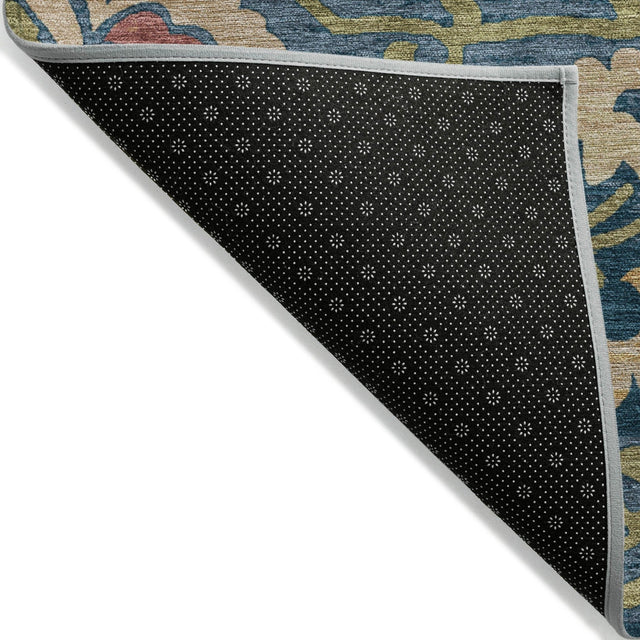 Addison Chantille ACN2193 Floral Machine Made Transitional Navy Rug
