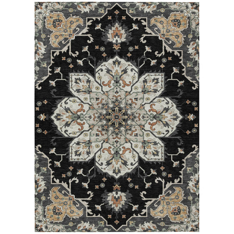 Addison Chantille ACN2194 Global Machine Made Traditional Black Rug