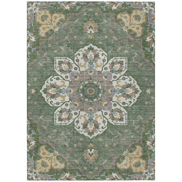 Addison Chantille ACN2194 Global Machine Made Traditional Green Rug