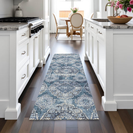 Addison Chantille ACN2196 Panel Machine Made Transitional Denim Rug