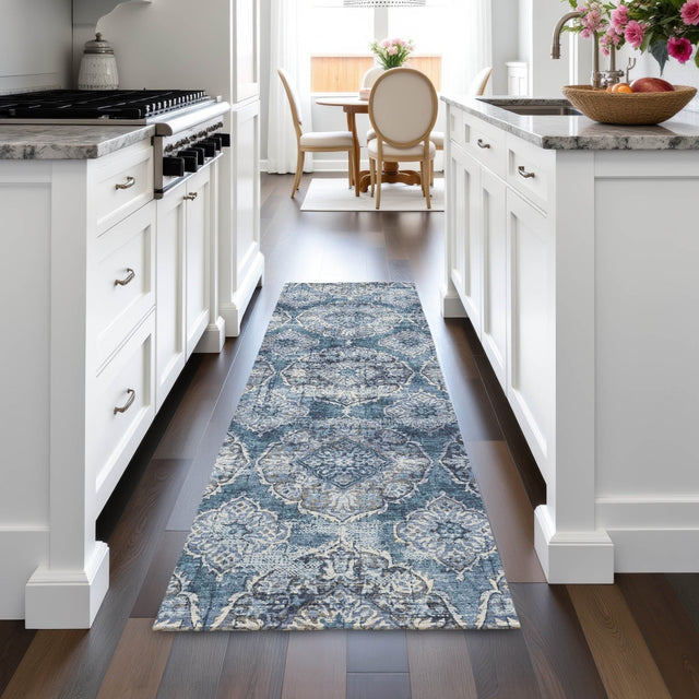 Addison Chantille ACN2196 Panel Machine Made Transitional Denim Rug