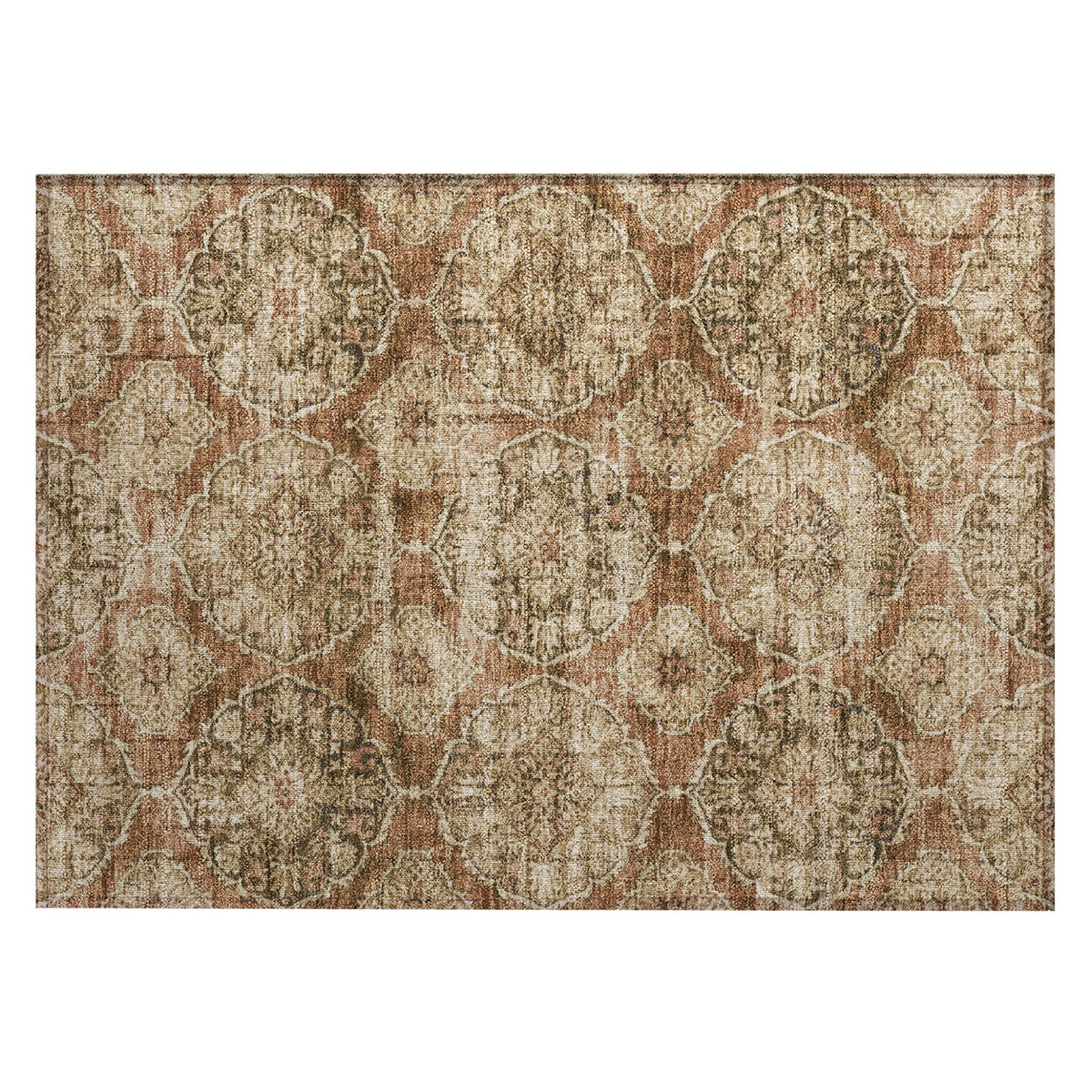 Addison Chantille ACN2196 Panel Machine Made Transitional Paprika Rug