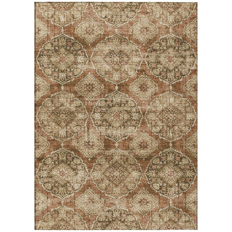 Addison Chantille ACN2196 Panel Machine Made Transitional Paprika Rug