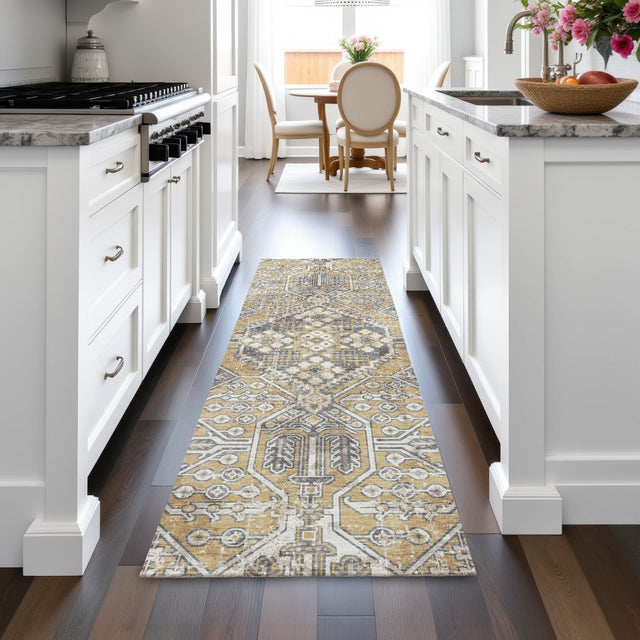 Addison Chantille ACN2197 Global Machine Made Traditional Gold Rug