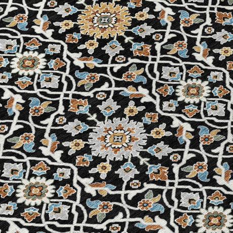 Addison Chantille ACN2199 Panel Machine Made Transitional Black Rug