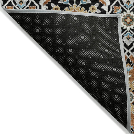 Addison Chantille ACN2199 Panel Machine Made Transitional Black Rug