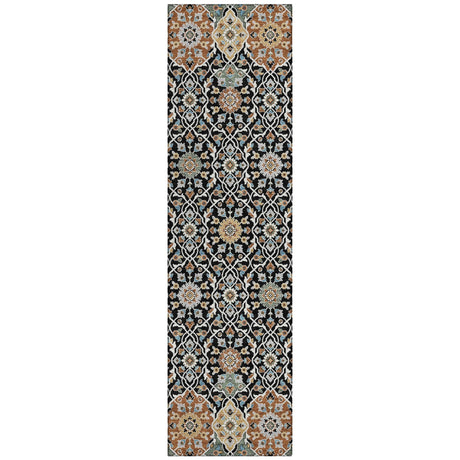 Addison Chantille ACN2199 Panel Machine Made Transitional Black Rug