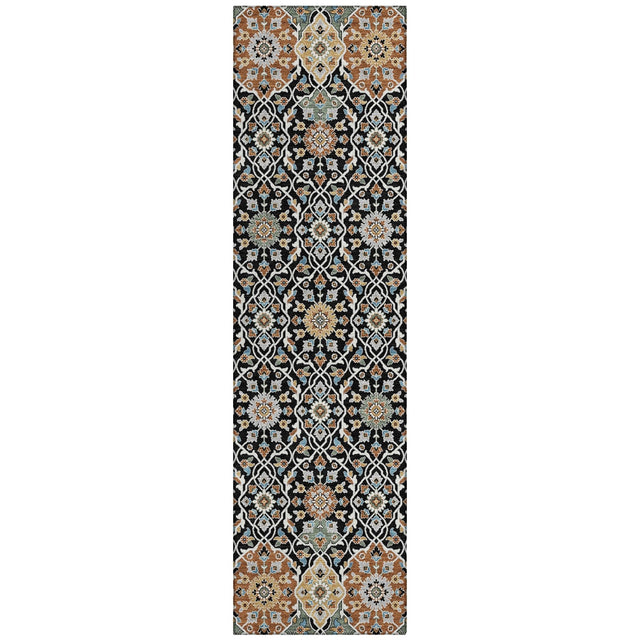Addison Chantille ACN2199 Panel Machine Made Transitional Black Rug