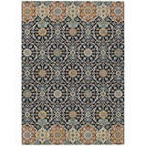 Addison Chantille ACN2199 Panel Machine Made Transitional Black Rug