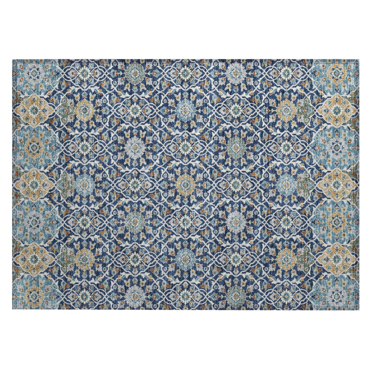 Addison Chantille ACN2199 Panel Machine Made Transitional Navy Rug
