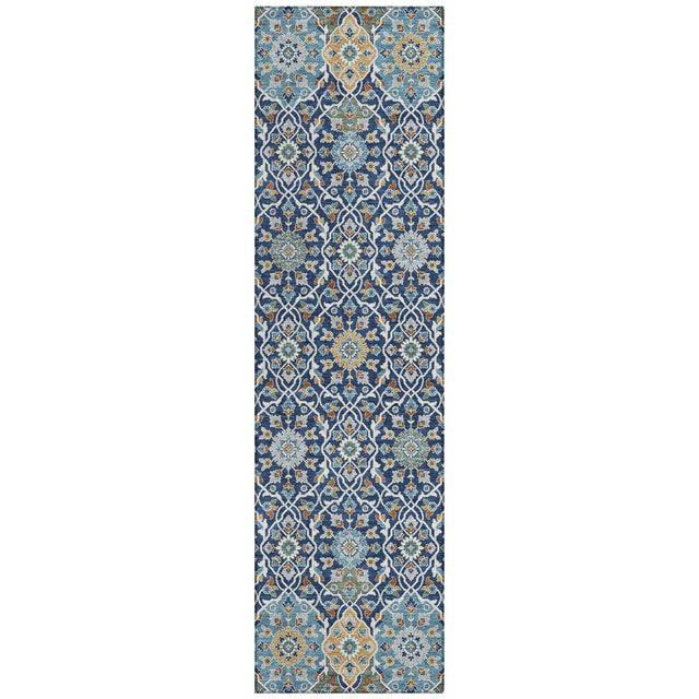 Addison Chantille ACN2199 Panel Machine Made Transitional Navy Rug