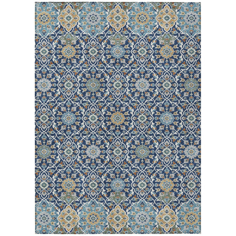 Addison Chantille ACN2199 Panel Machine Made Transitional Navy Rug