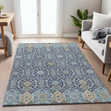 Addison Chantille ACN2199 Panel Machine Made Transitional Navy Rug