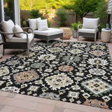Addison Chantille ACN2200 Bohemian Machine Made Transitional Black Rug