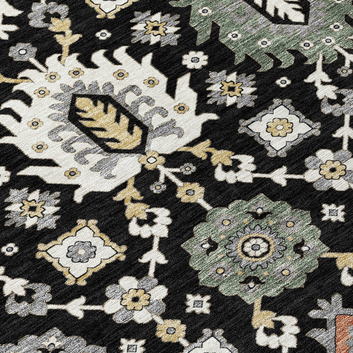 Addison Chantille ACN2200 Bohemian Machine Made Transitional Black Rug