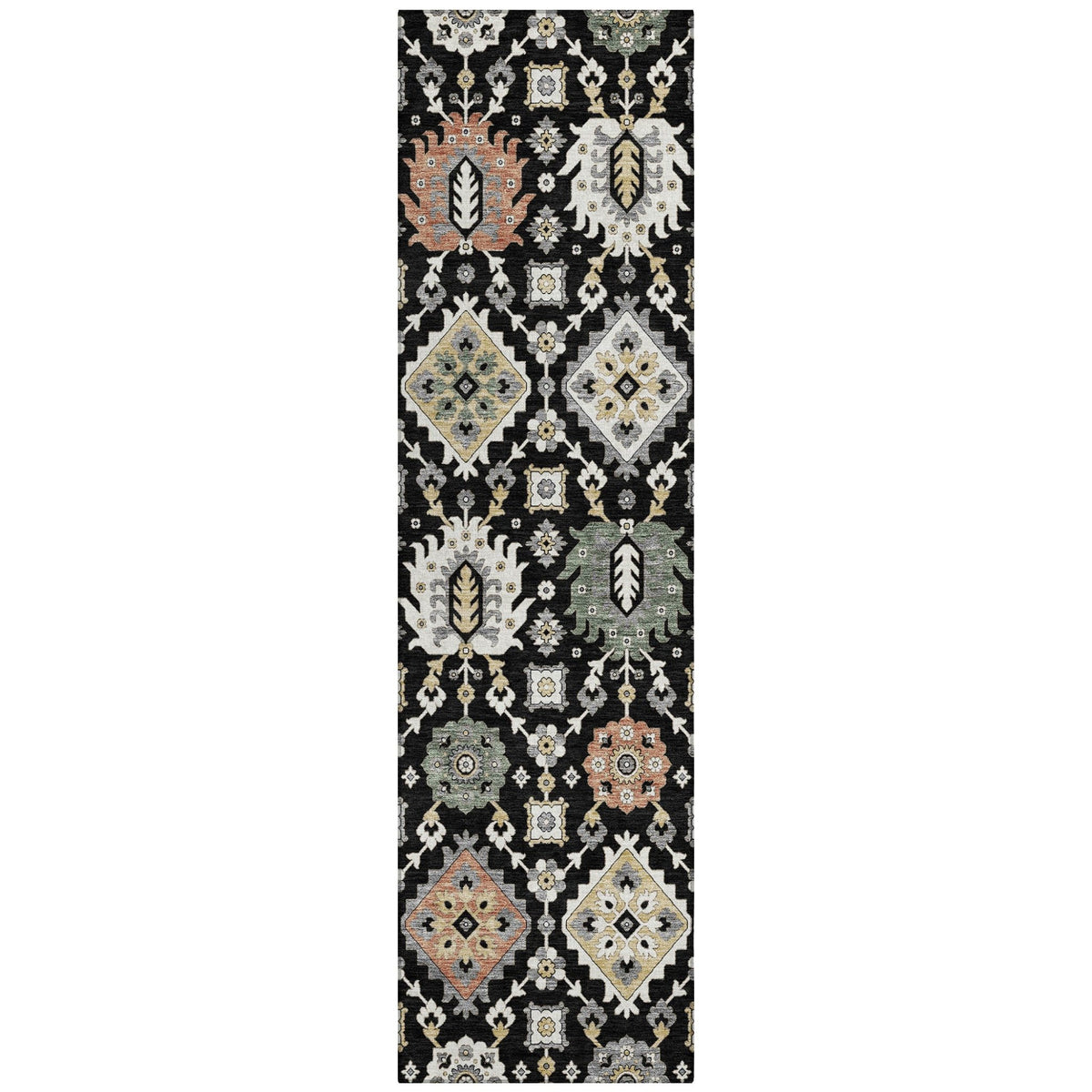 Addison Chantille ACN2200 Bohemian Machine Made Transitional Black Rug