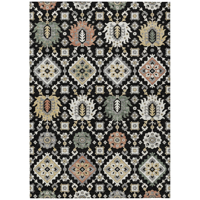 Addison Chantille ACN2200 Bohemian Machine Made Transitional Black Rug