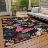 Addison Chantille ACN2201 Animal Machine Made Transitional Black Rug