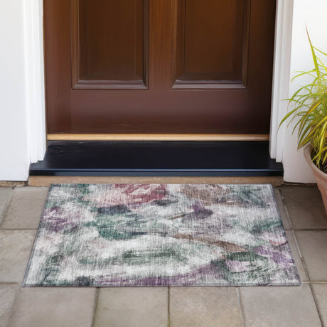 Addison Chantille ACN2204 Abstract Machine Made Transitional Green Rug