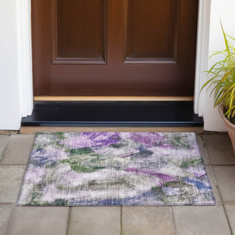 Addison Chantille ACN2204 Abstract Machine Made Transitional Lavender Rug