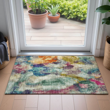 Addison Chantille ACN2204 Abstract Machine Made Transitional Sage Rug