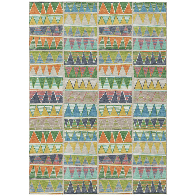 Addison Chantille ACN2205 Geometric Machine Made Transitional Beige Rug