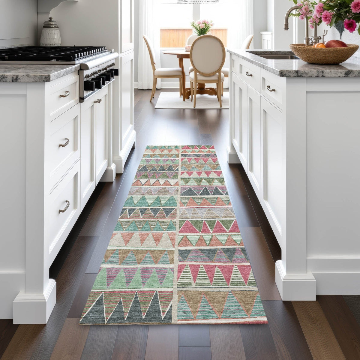 Addison Chantille ACN2205 Geometric Machine Made Transitional Salmon Rug