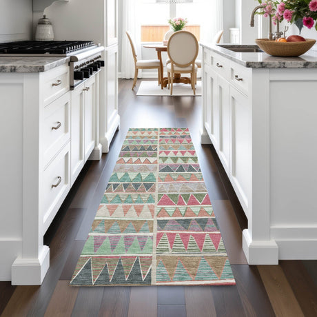 Addison Chantille ACN2205 Geometric Machine Made Transitional Salmon Rug