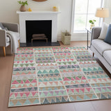 Addison Chantille ACN2205 Geometric Machine Made Transitional Salmon Rug