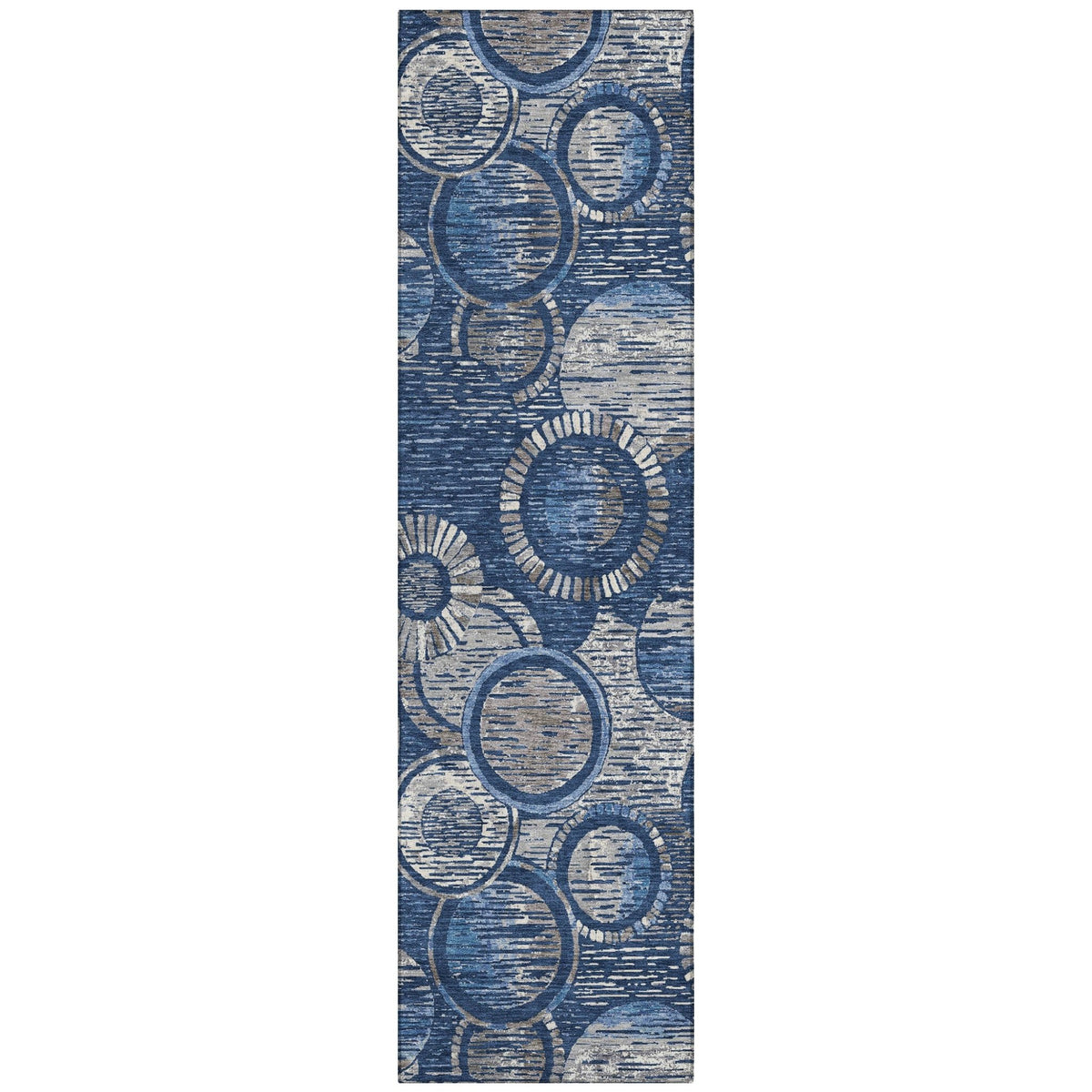 Addison Chantille ACN2206 Geometric Machine Made Transitional Navy Rug