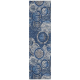 Addison Chantille ACN2206 Geometric Machine Made Transitional Navy Rug