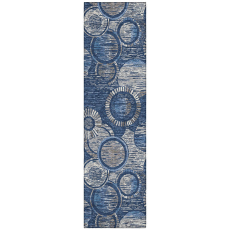 Addison Chantille ACN2206 Geometric Machine Made Transitional Navy Rug