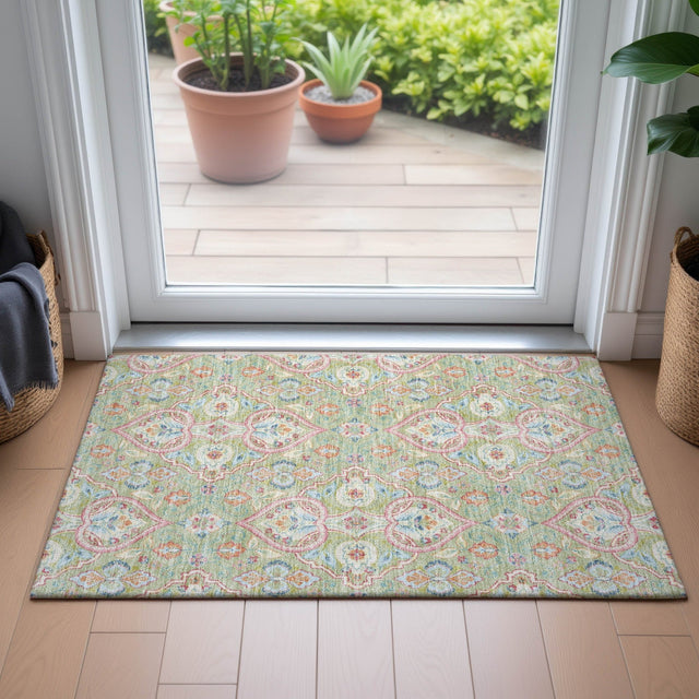 Addison Chantille ACN2207 Bohemian Machine Made Transitional Aloe Rug