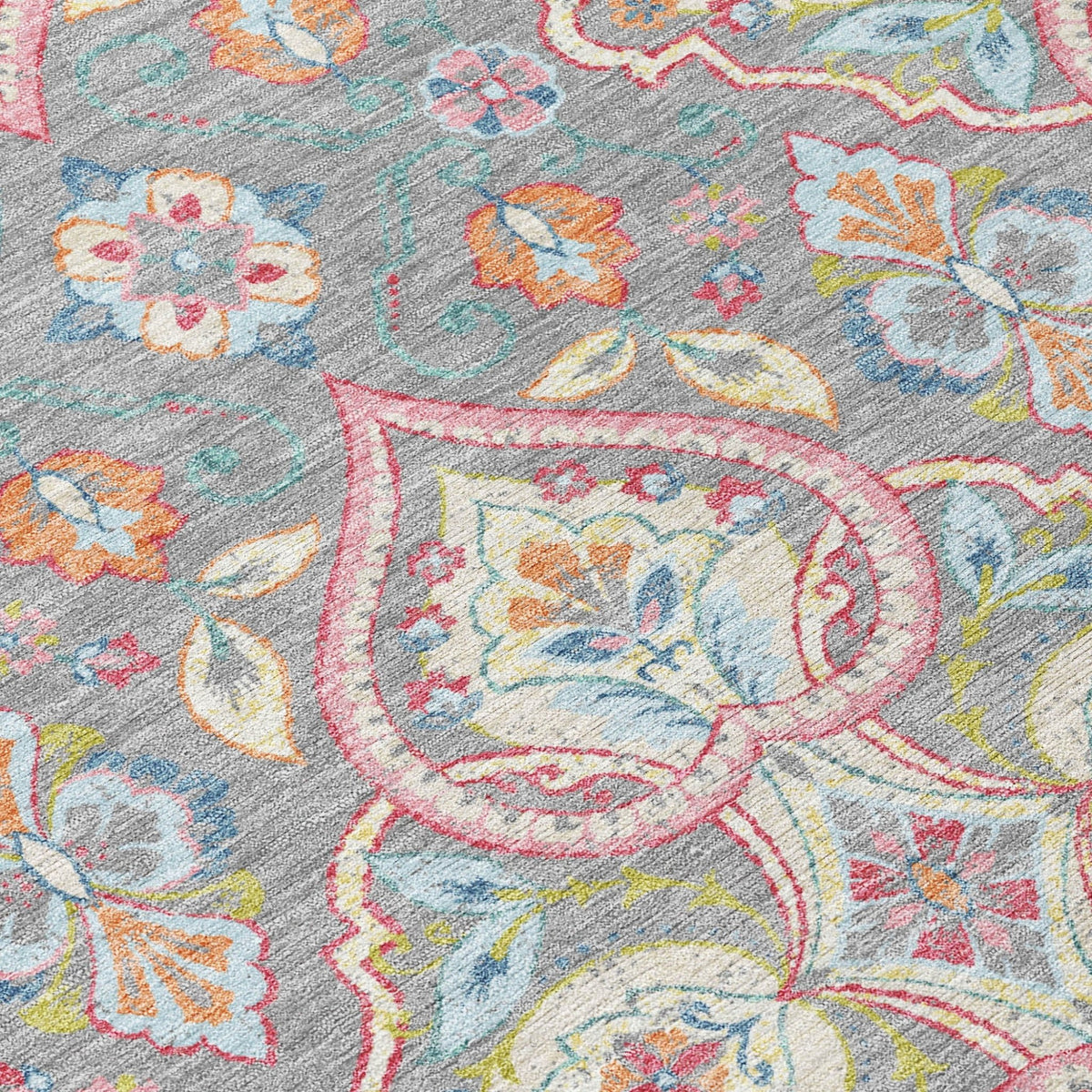 Addison Chantille ACN2207 Bohemian Machine Made Transitional Gray Rug