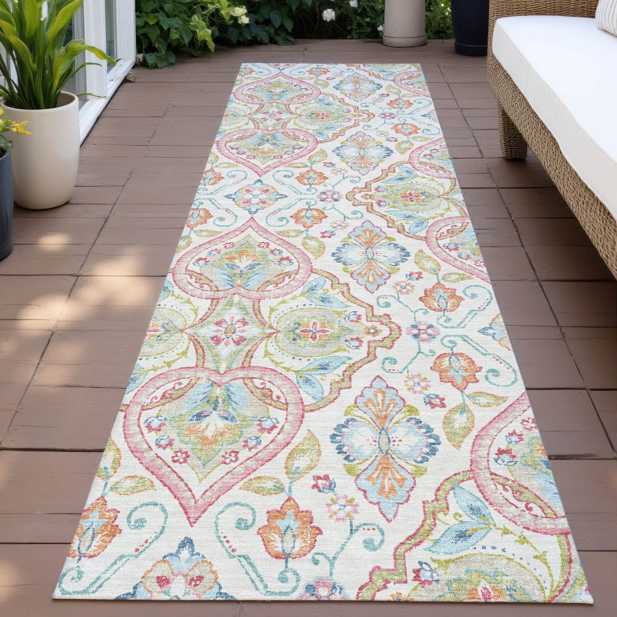 Addison Chantille ACN2207 Bohemian Machine Made Transitional Ivory Rug