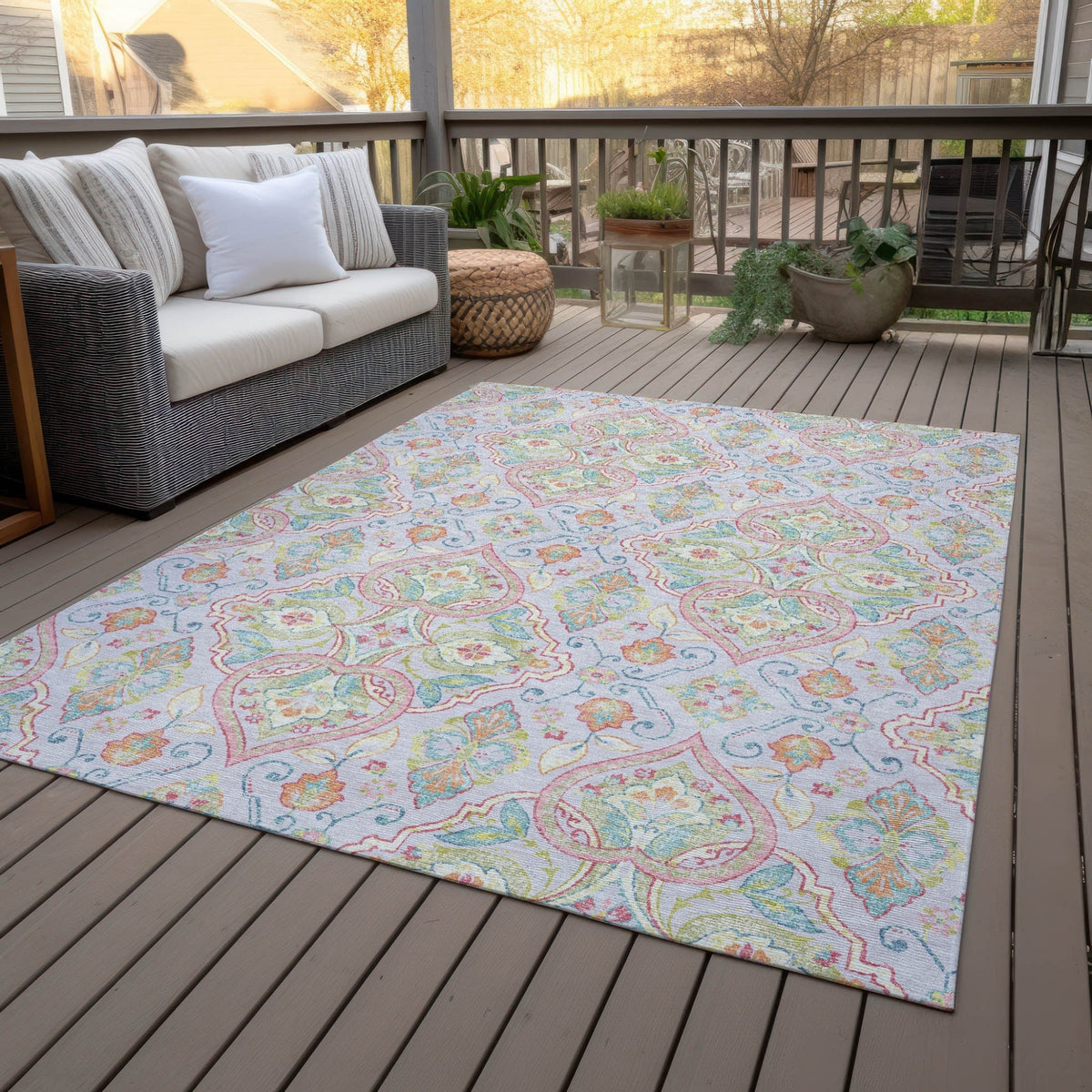 Addison Chantille ACN2207 Bohemian Machine Made Transitional Lavender Rug