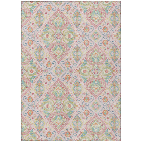 Addison Chantille ACN2207 Bohemian Machine Made Transitional Pink Rug