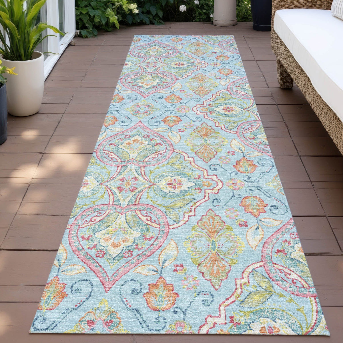 Addison Chantille ACN2207 Bohemian Machine Made Transitional Sky Rug
