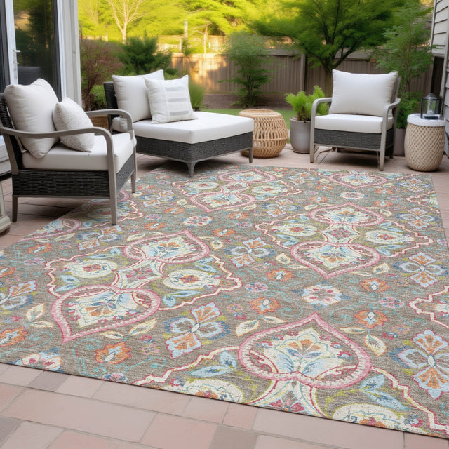 Addison Chantille ACN2207 Bohemian Machine Made Transitional Taupe Rug