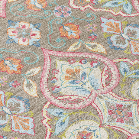 Addison Chantille ACN2207 Bohemian Machine Made Transitional Taupe Rug