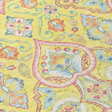 Addison Chantille ACN2207 Bohemian Machine Made Transitional Yellow Rug