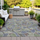 Addison Chantille ACN2208 Geometric Machine Made Transitional Green Rug
