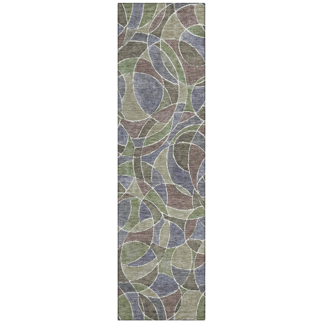 Addison Chantille ACN2208 Geometric Machine Made Transitional Green Rug