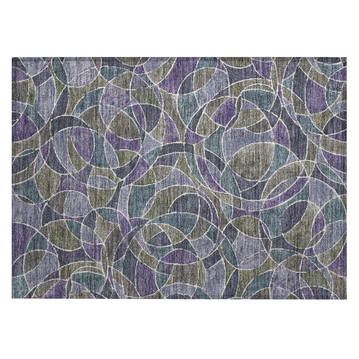 Addison Chantille ACN2208 Geometric Machine Made Transitional Purple Rug