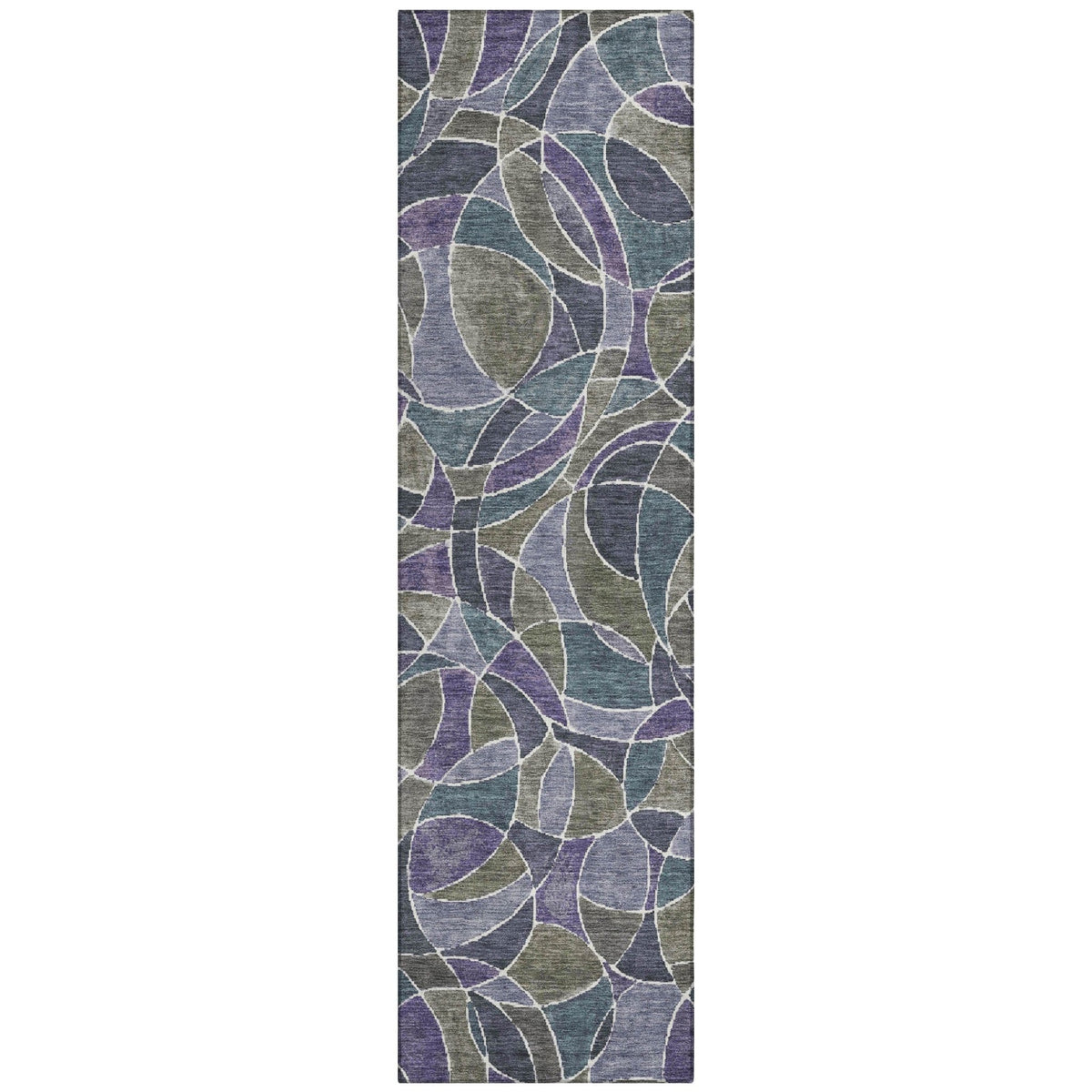 Addison Chantille ACN2208 Geometric Machine Made Transitional Purple Rug